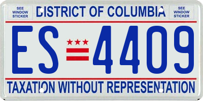 DC license plate ES4409