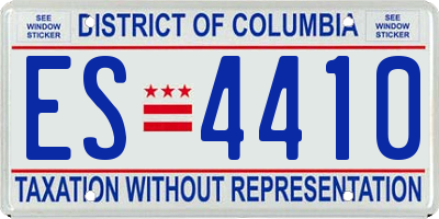 DC license plate ES4410