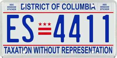 DC license plate ES4411