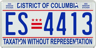 DC license plate ES4413