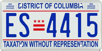 DC license plate ES4415