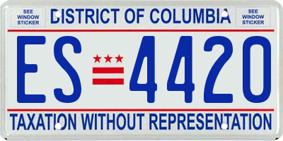 DC license plate ES4420