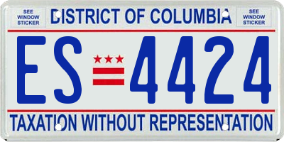 DC license plate ES4424