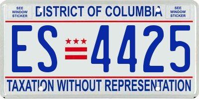 DC license plate ES4425
