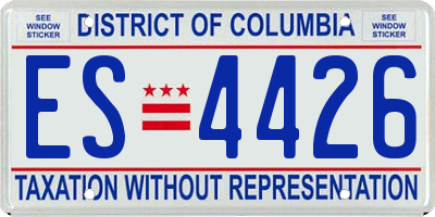 DC license plate ES4426