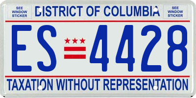 DC license plate ES4428
