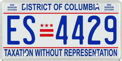 DC license plate ES4429