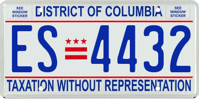 DC license plate ES4432