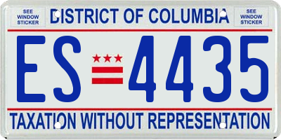 DC license plate ES4435