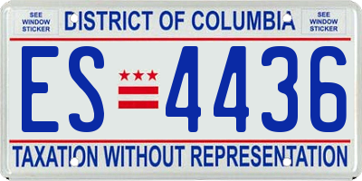 DC license plate ES4436