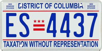 DC license plate ES4437