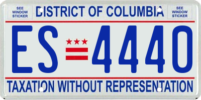 DC license plate ES4440