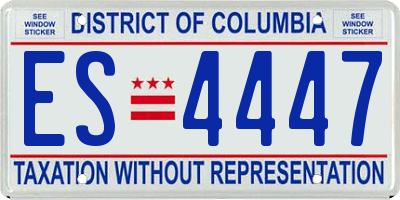 DC license plate ES4447