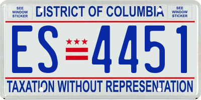 DC license plate ES4451