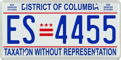 DC license plate ES4455