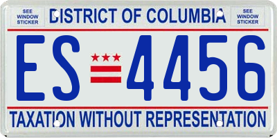DC license plate ES4456