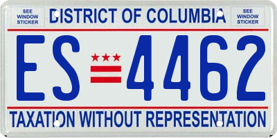 DC license plate ES4462