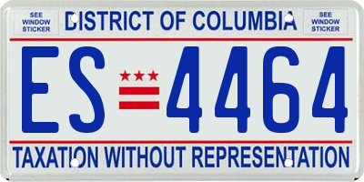 DC license plate ES4464