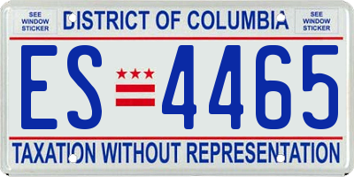 DC license plate ES4465