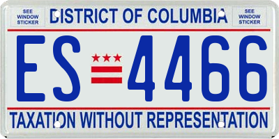 DC license plate ES4466