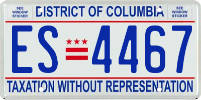 DC license plate ES4467