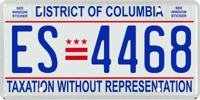 DC license plate ES4468