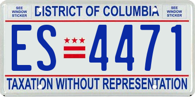 DC license plate ES4471