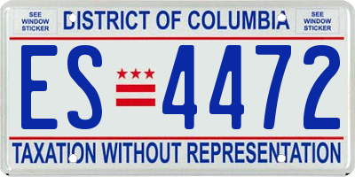 DC license plate ES4472