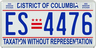 DC license plate ES4476