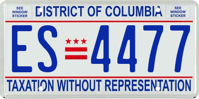 DC license plate ES4477