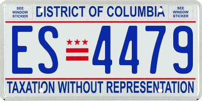DC license plate ES4479