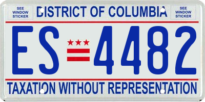 DC license plate ES4482