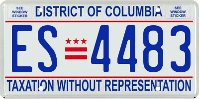 DC license plate ES4483