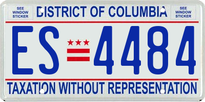 DC license plate ES4484