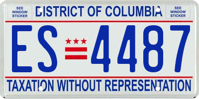 DC license plate ES4487
