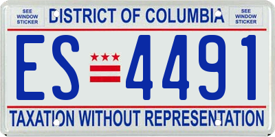 DC license plate ES4491