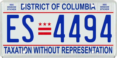DC license plate ES4494
