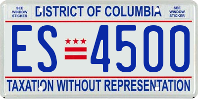 DC license plate ES4500