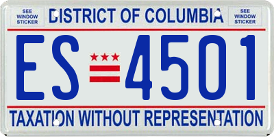 DC license plate ES4501