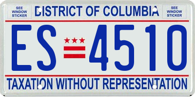 DC license plate ES4510