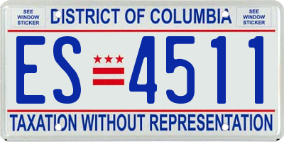 DC license plate ES4511