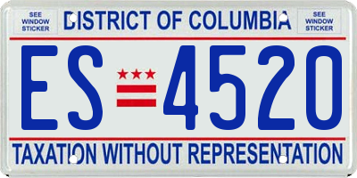 DC license plate ES4520