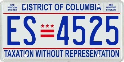 DC license plate ES4525