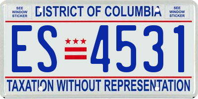 DC license plate ES4531