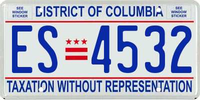 DC license plate ES4532