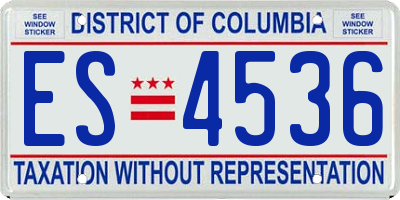 DC license plate ES4536