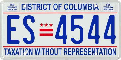 DC license plate ES4544