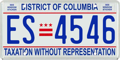 DC license plate ES4546