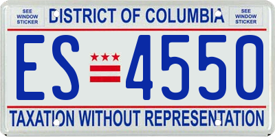 DC license plate ES4550