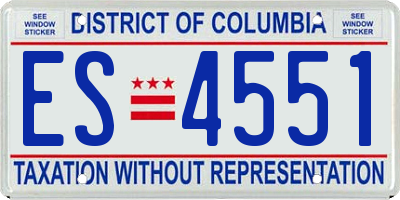 DC license plate ES4551